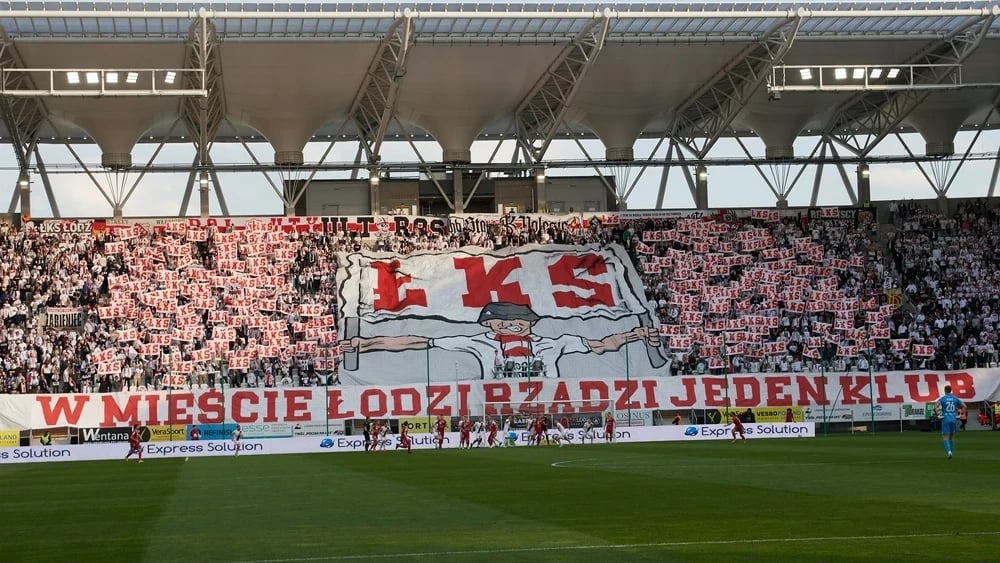 ŁKS Łódź - logo herb flaga kibice 2