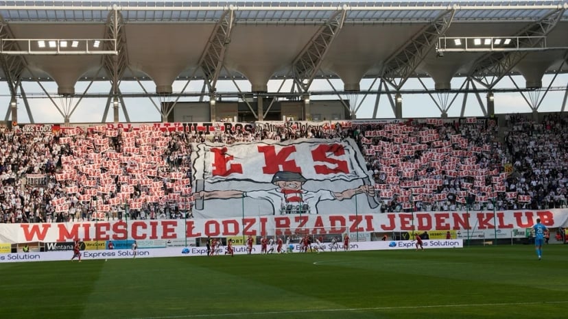 ŁKS Łódź - logo herb flaga kibice 2