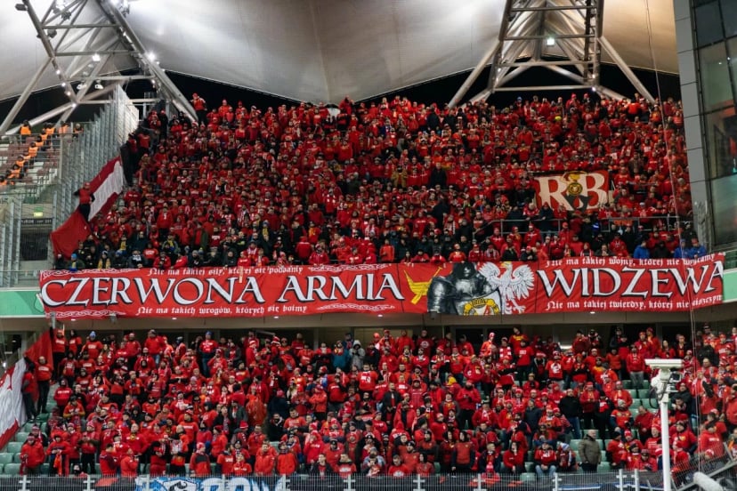 Widzew Łódź - kibice trybuny 1