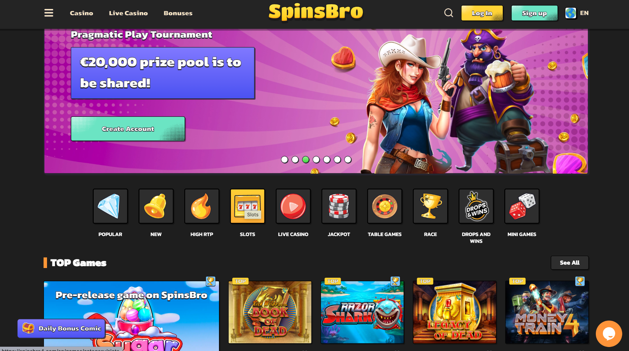 Zrzut ekranu z polskie kasyno SpinsBro