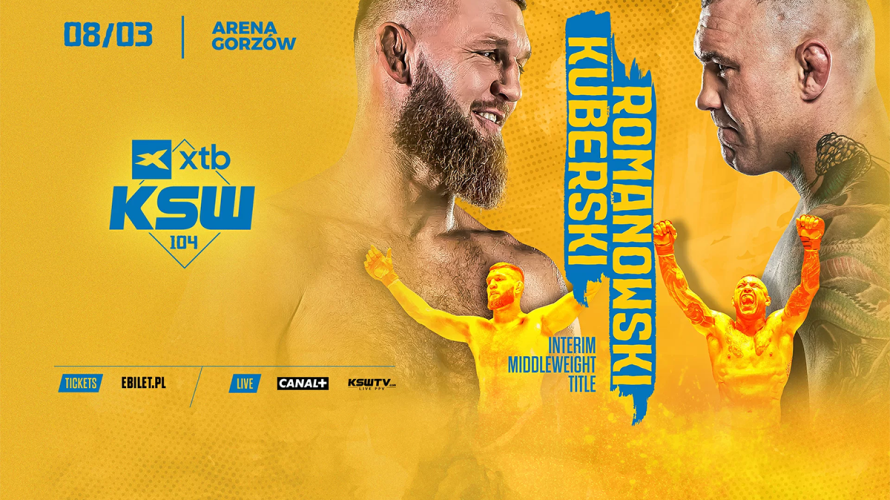 Już 8 marca 2025 roku kibice będą świadkami ekscytującej gali XTB KSW 104, która odbędzie się w Gorzowie Wielkopolskim. Wieczór zapowiada się niezwykle emocjonująco – w walce wieczoru o tymczasowy pas mistrzowski wagi średniej zmierzą się Piotr Kuberski i Tomasz […]