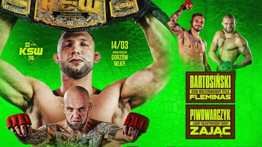 Już 14 marca 2026 roku kibice MMA ponownie skierują uwagę na galę KSW. W Gorzowie Wielkopolskim odbędzie się wydarzenie XTB KSW 116, kt&oacute;rego gł&oacute;wnym punktem będzie starcie o pas kategorii p&oacute;łśredniej. Aktualny mistrz tej dywizji, Adrian Bartosiński, stanie do obrony [&hellip;]